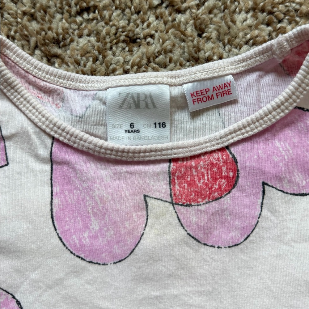 Zara kids bundle Tees and capri leggings SZ 6 & 7 - Picture 6 of 16